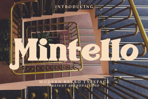 Mintello: A Bold Vintage Display Font for Modern Branding