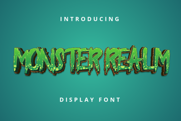 Monster Realm: Elevating Visual Design with a Bold Display Font