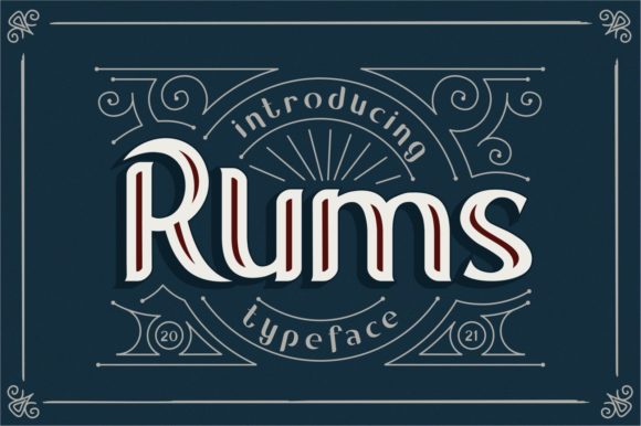 Rums: A Bold Vintage Display Font for Impactful Design